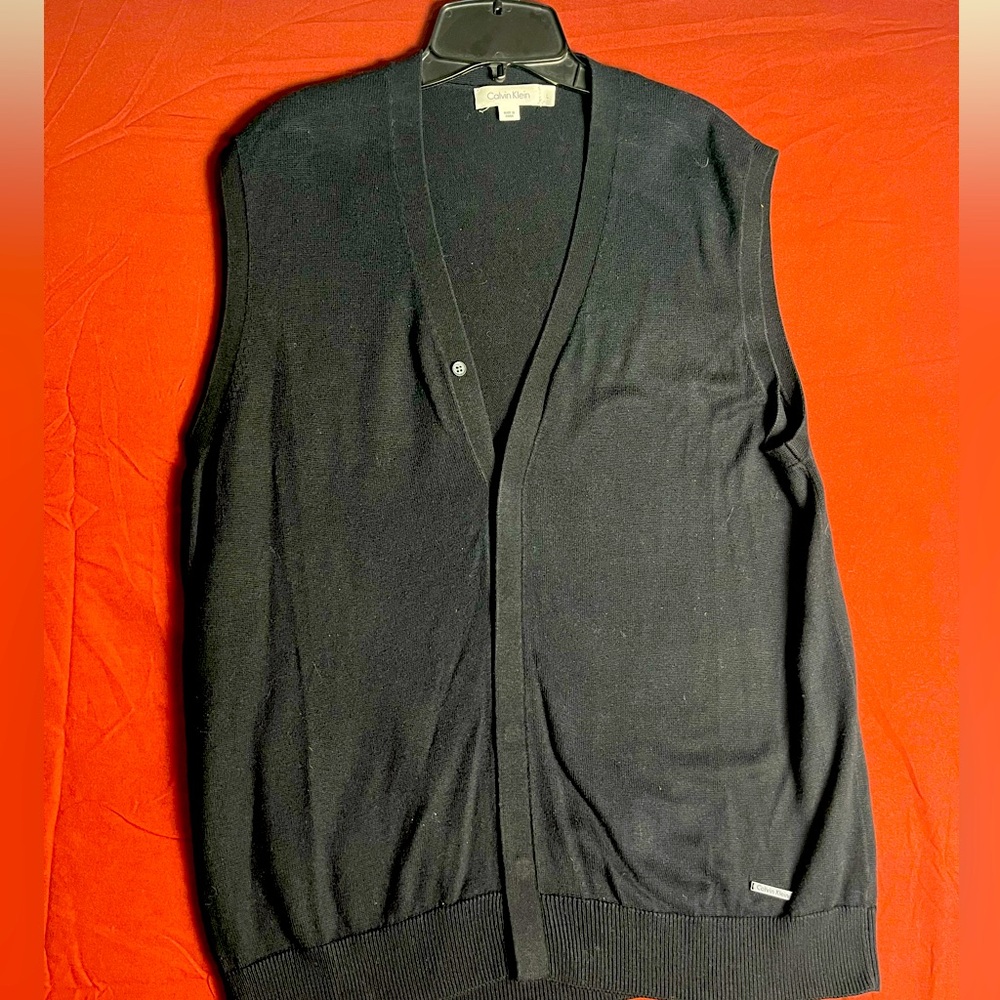 Calvin Klein men's vest with v-neck and button-down front